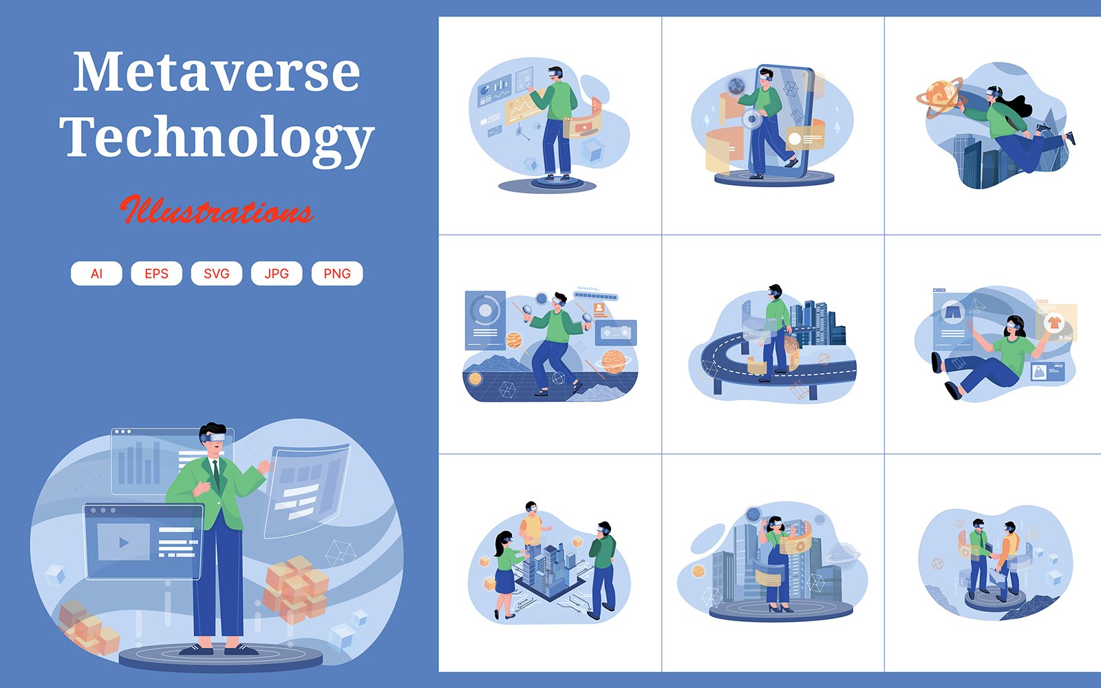 M468_Metaverse Technology Illustration Pack