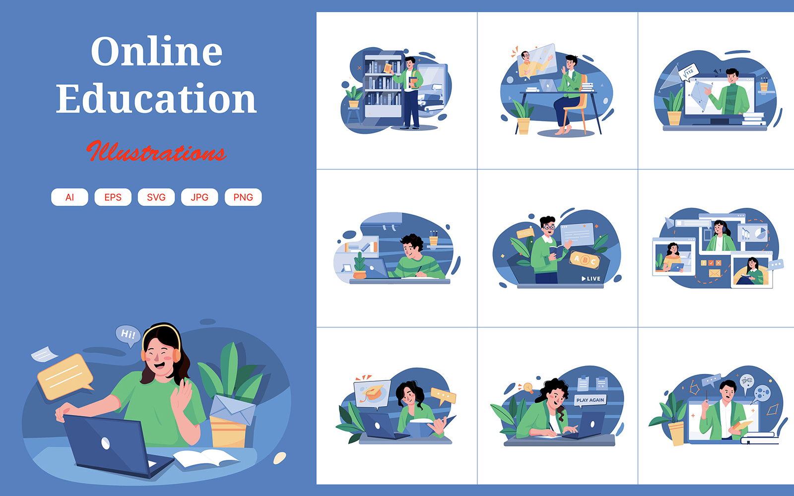 M467_Online Education Illustration Pack