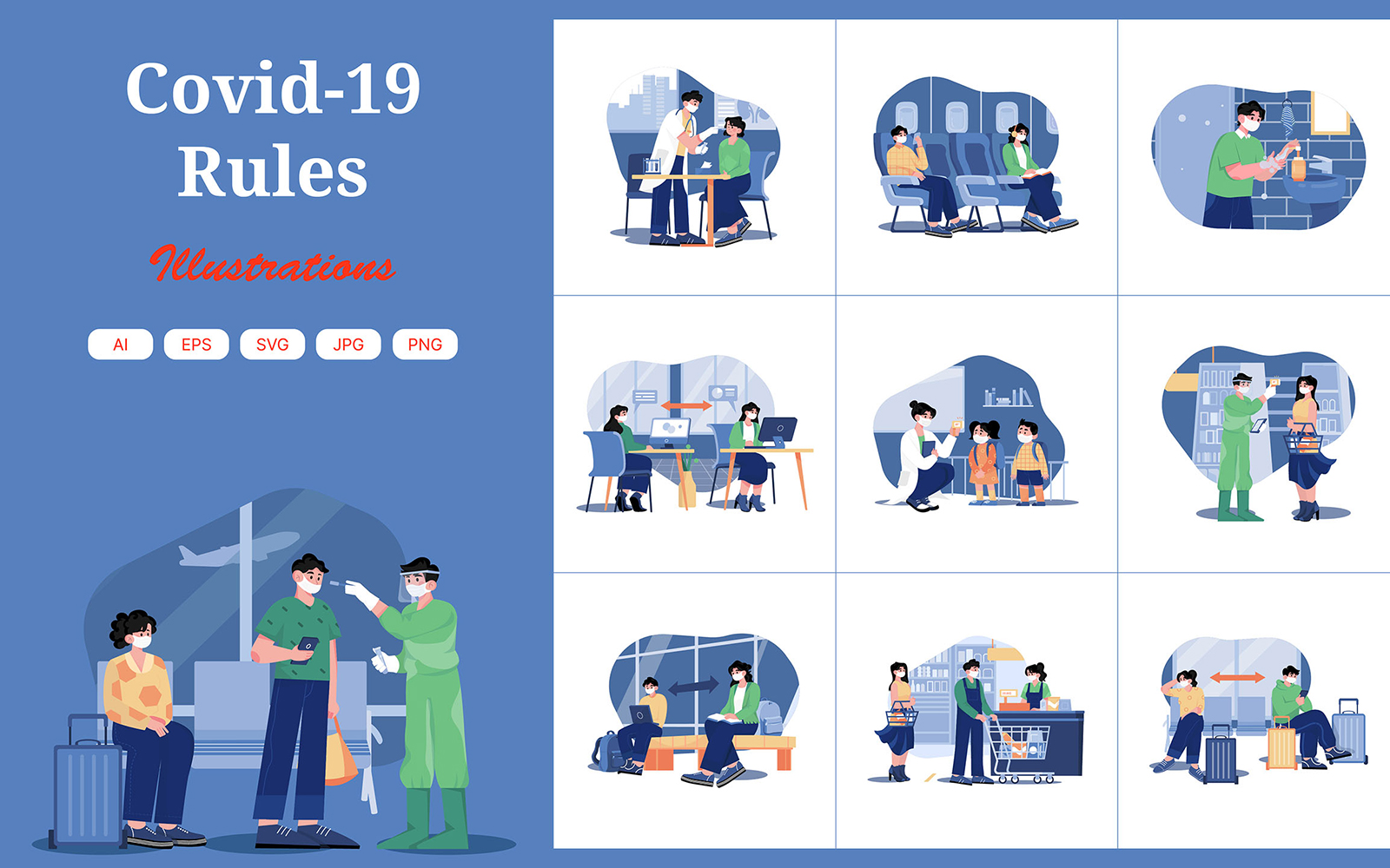 M465_Covid 19 Rules Illustration Pack