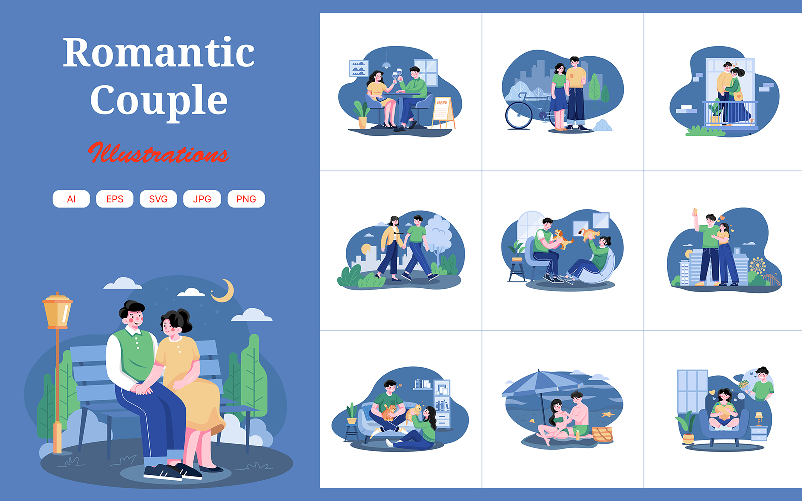 M440_Romantic Couple Illustration Pack