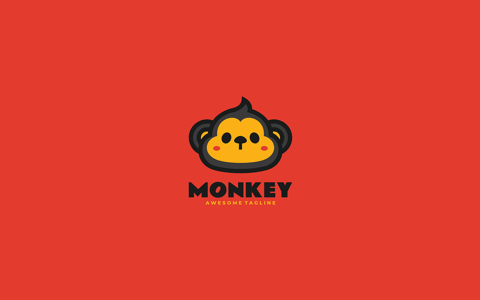 Monkey Mascot Cartoon Logo 6