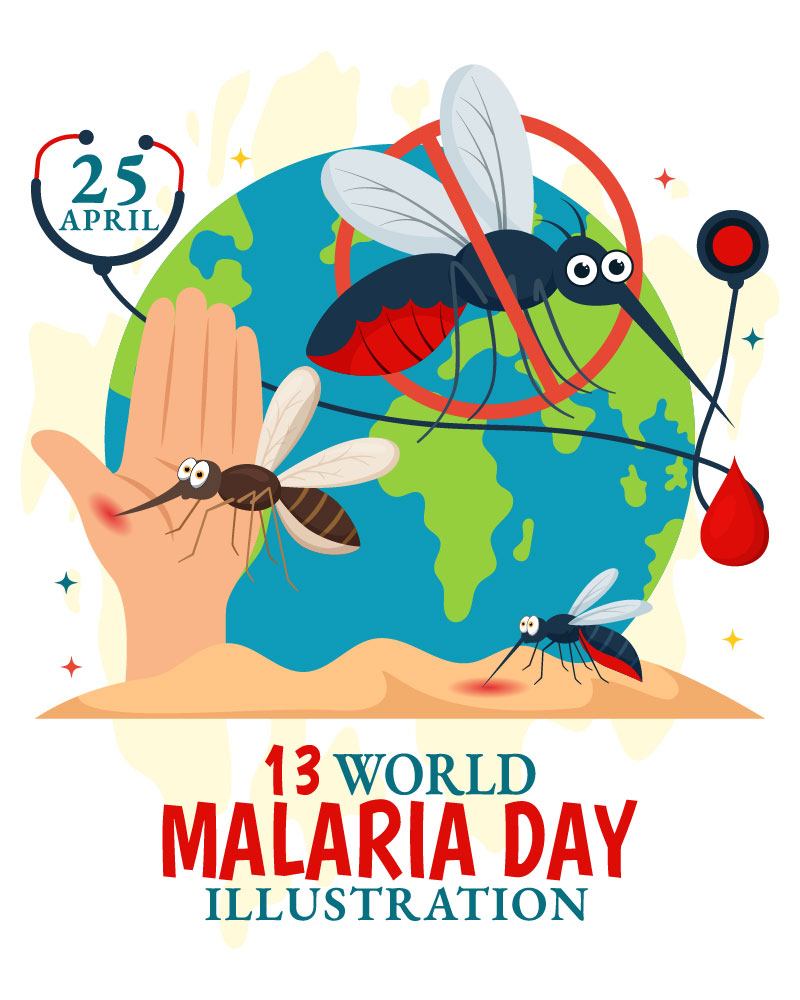 13 World Malaria Day Illustration