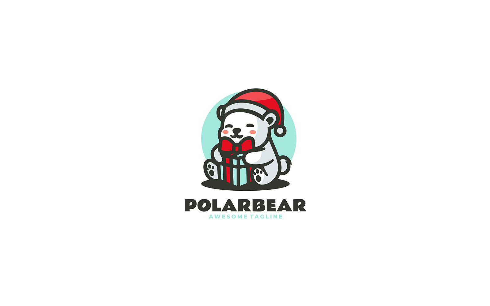Polar Bear Mascot Cartoon Logo 2