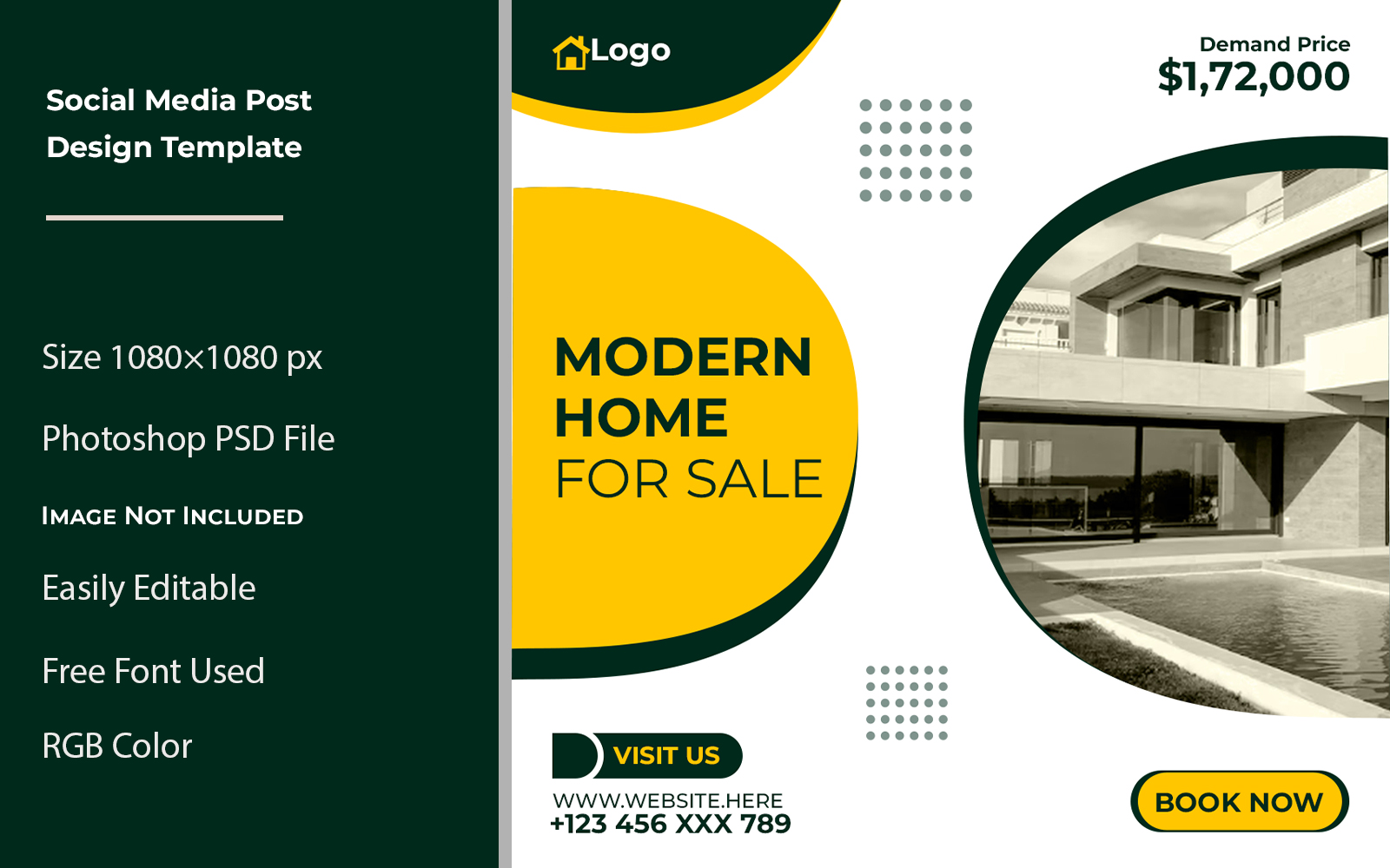 Modern Home Sale - Social Media Post Design Template