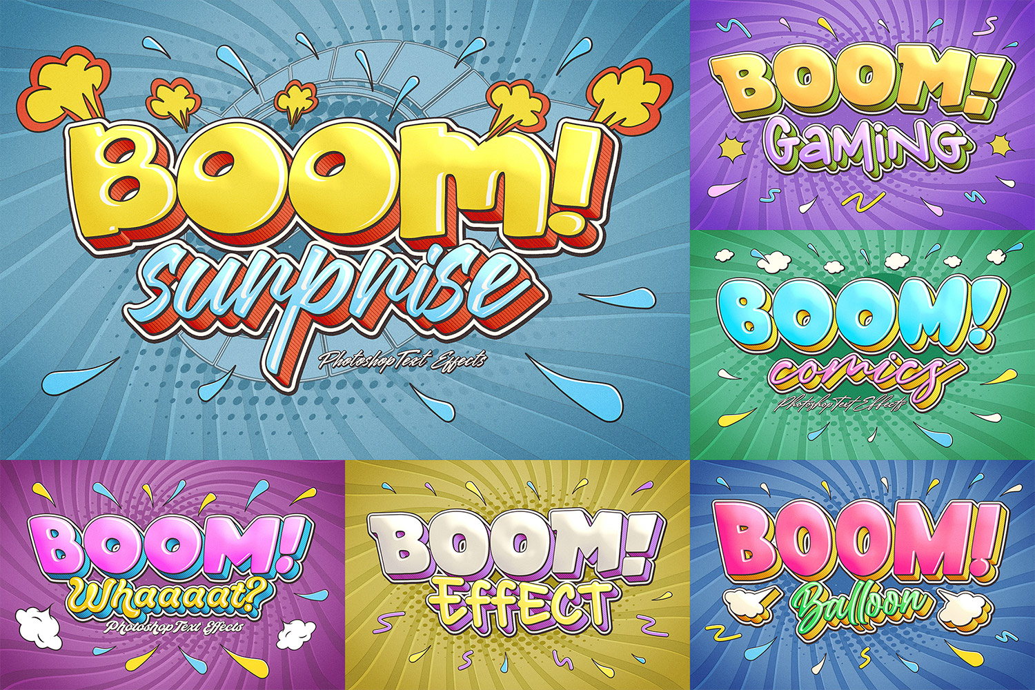 Boom Text Effects Photoshop Templates