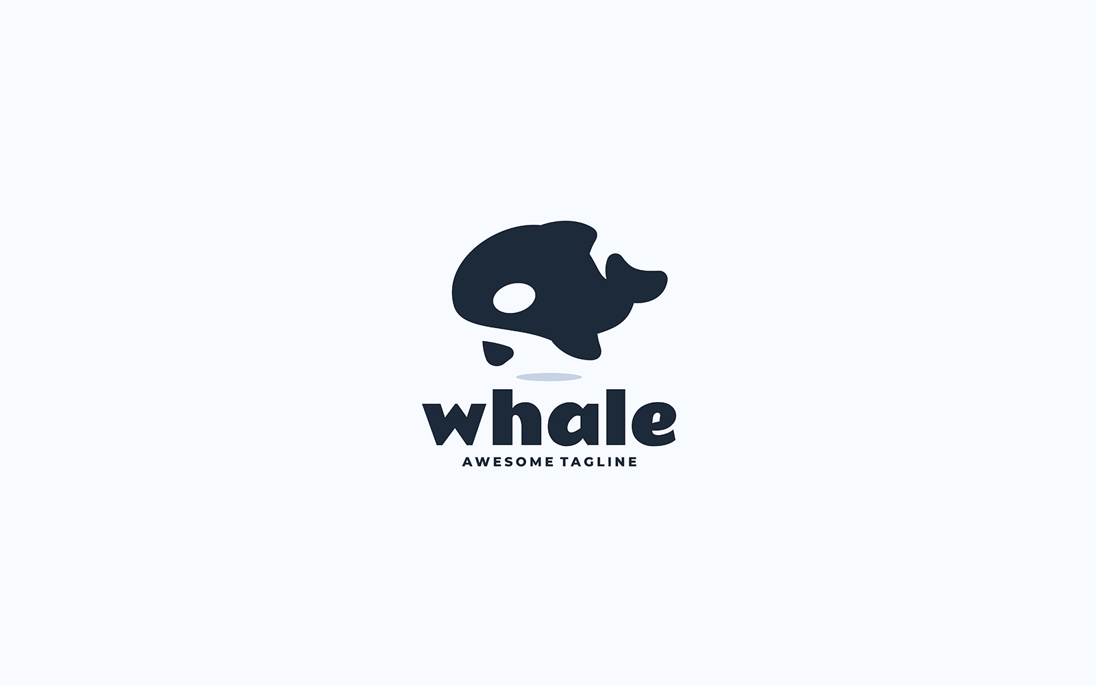 Whale Negative Space Logo 1