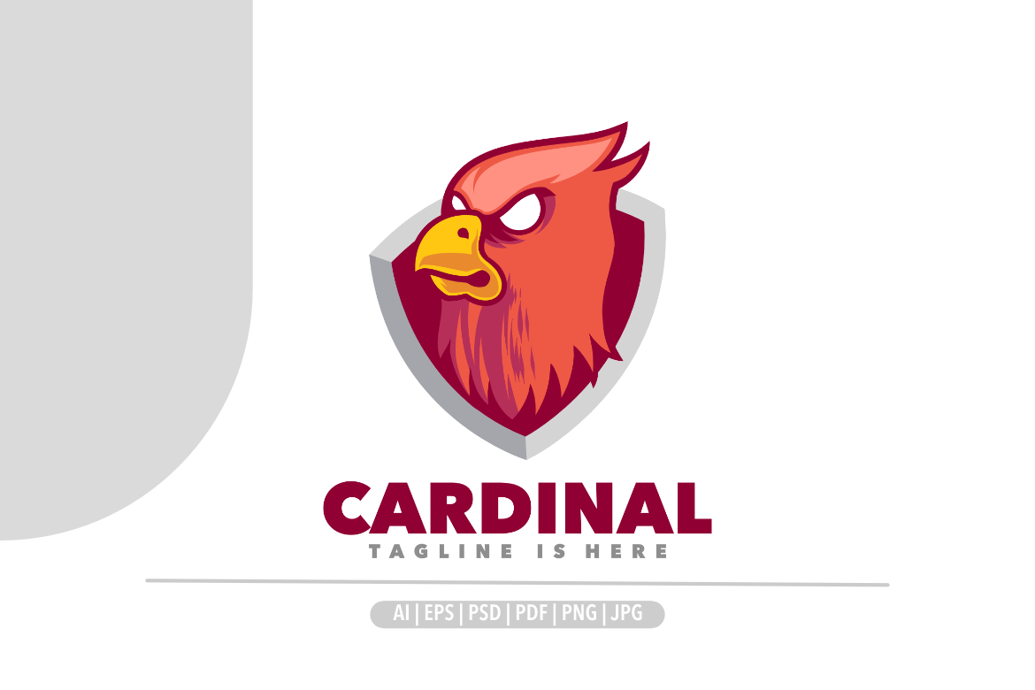 Cardinal mascot design logo sport