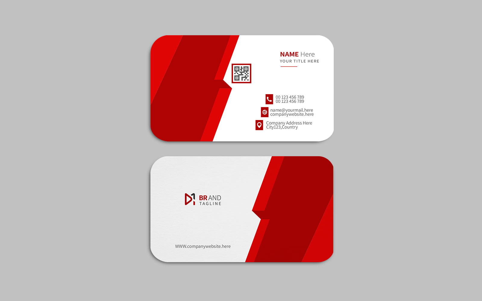 Cleaning red business  card template