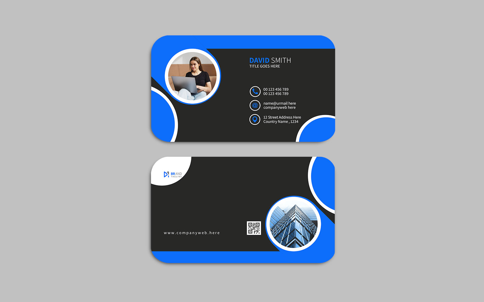 Clean and modern - name card template design