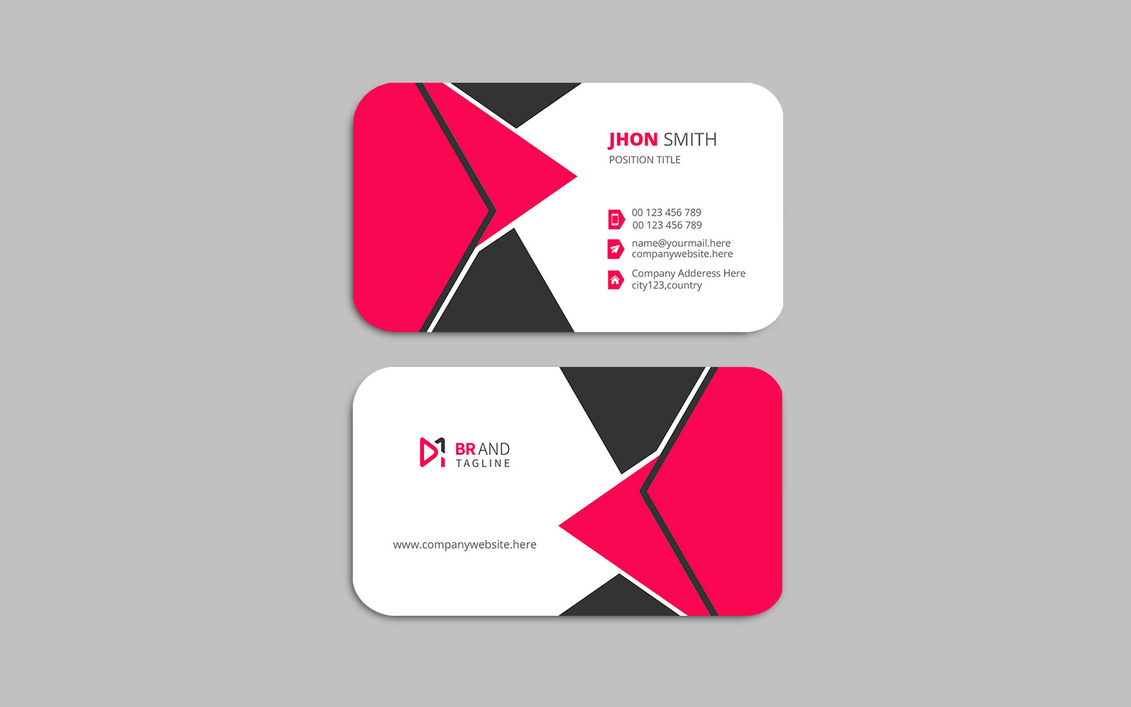 Clean and modern - business card design template