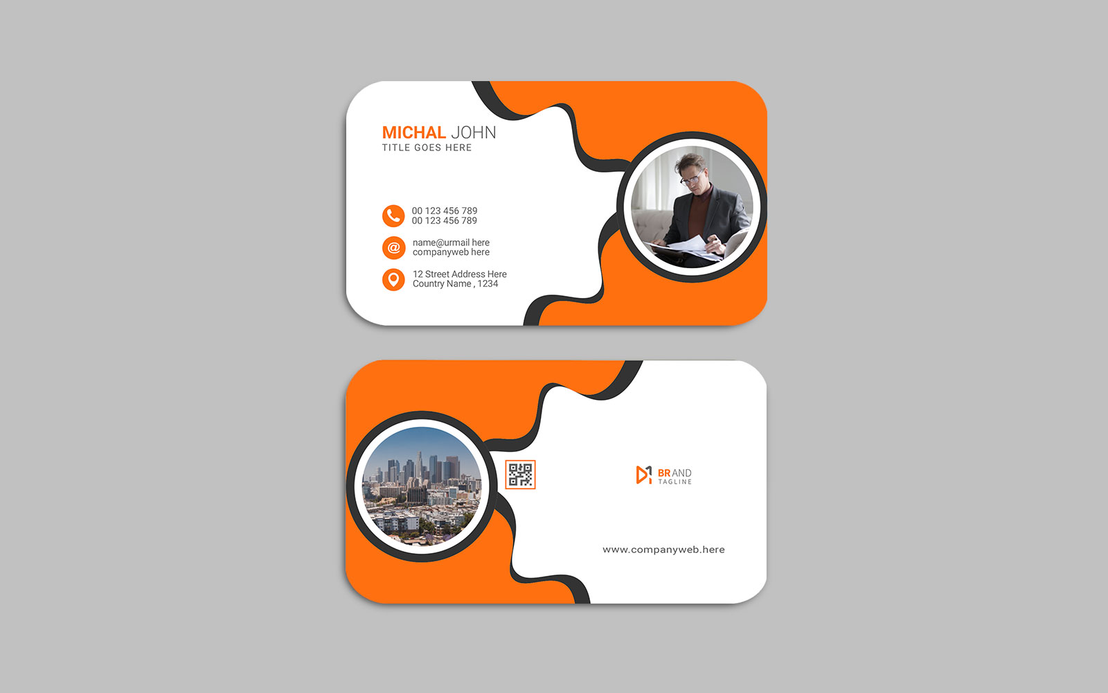 Clean and modern - name card design template
