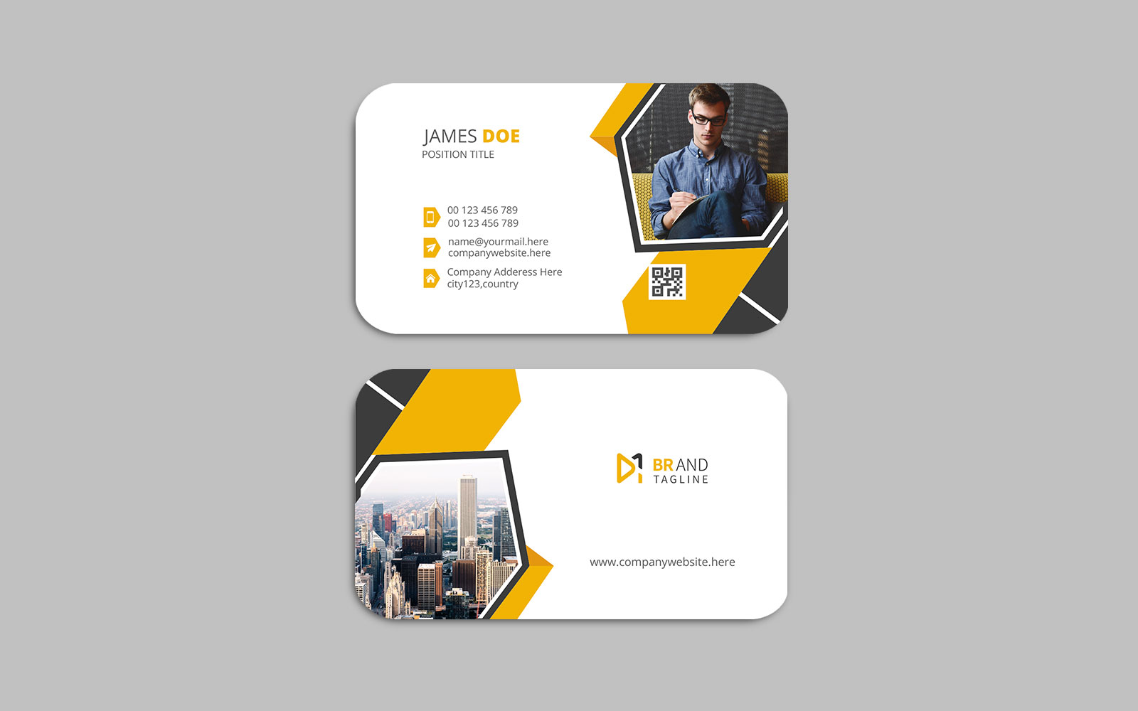 Clean and modern business card design template