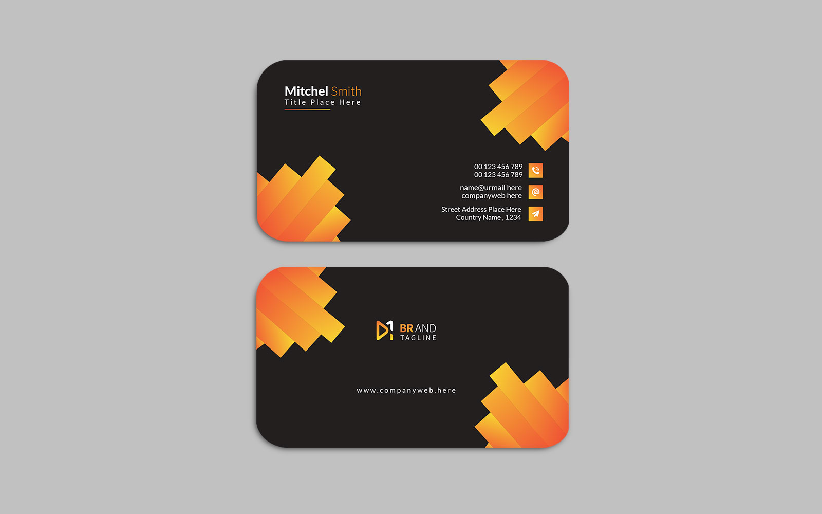 Clean and modern visiting card template design