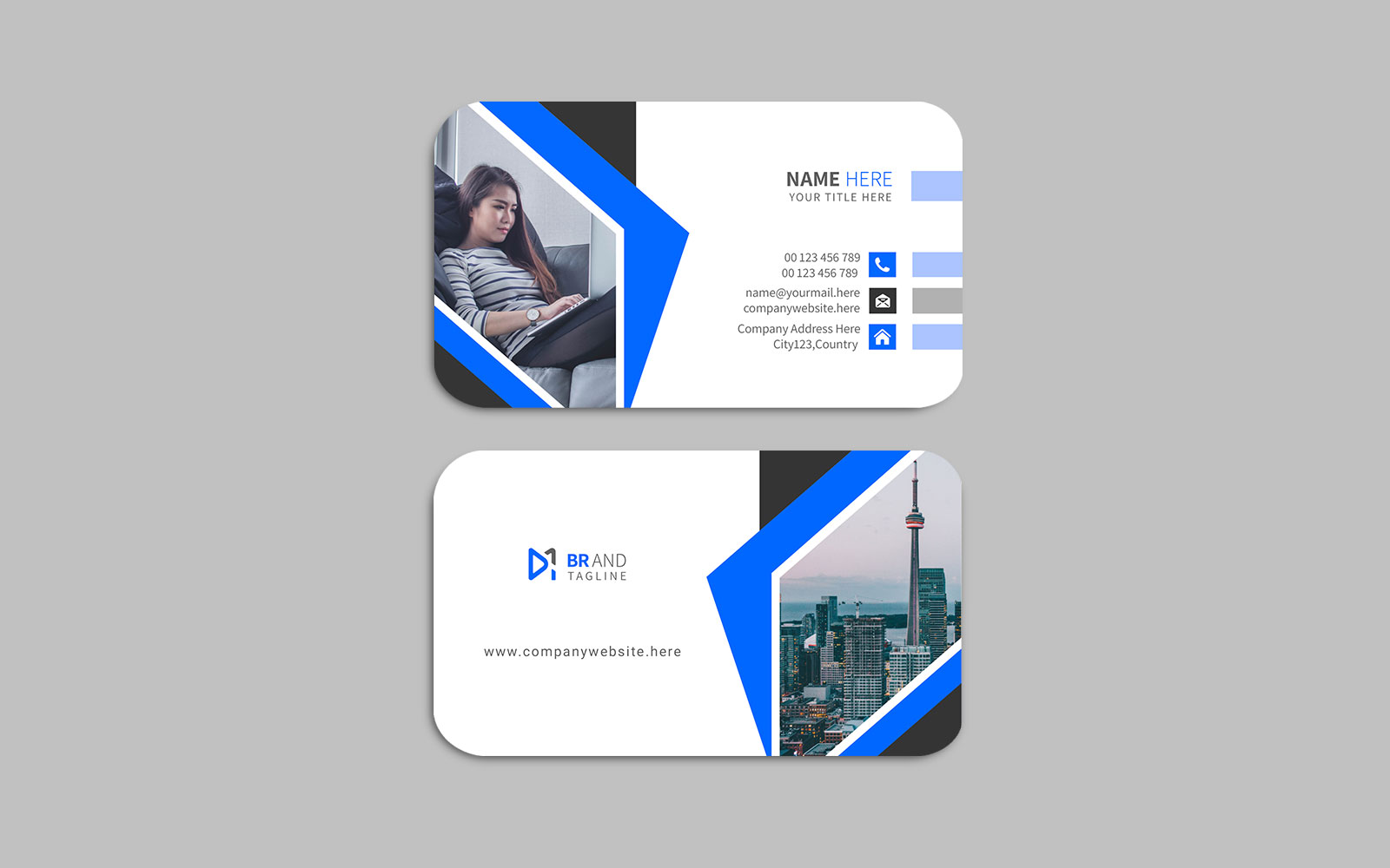 Simple and clean modern name card design - corporate identity