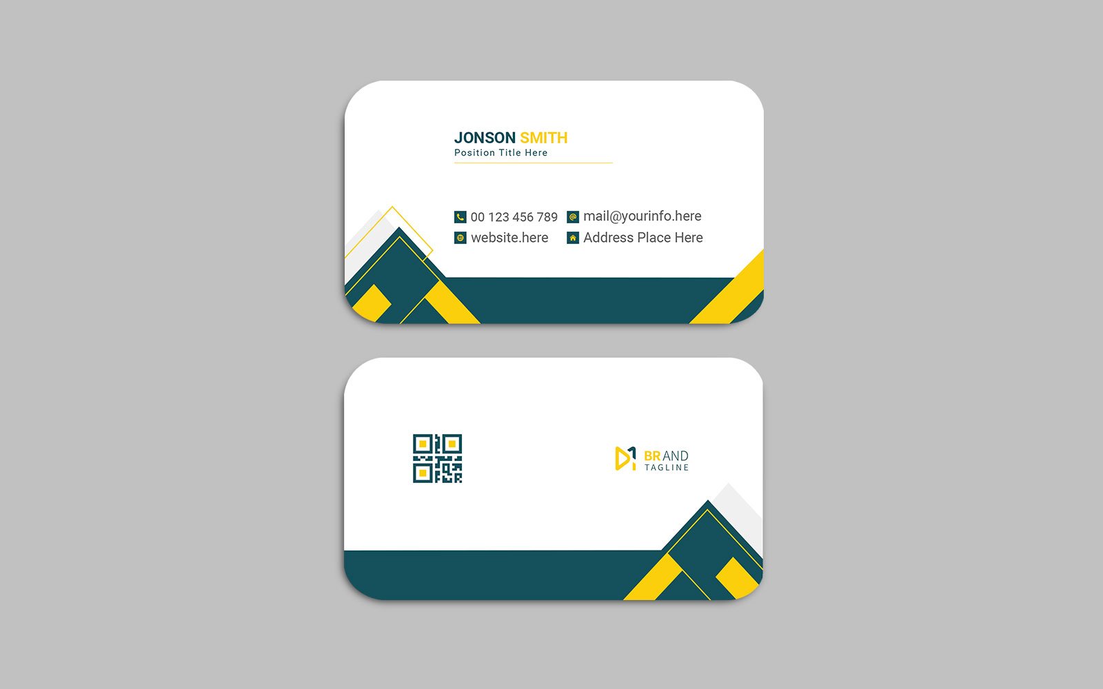 Simple and clean name card template  design - corporate identity