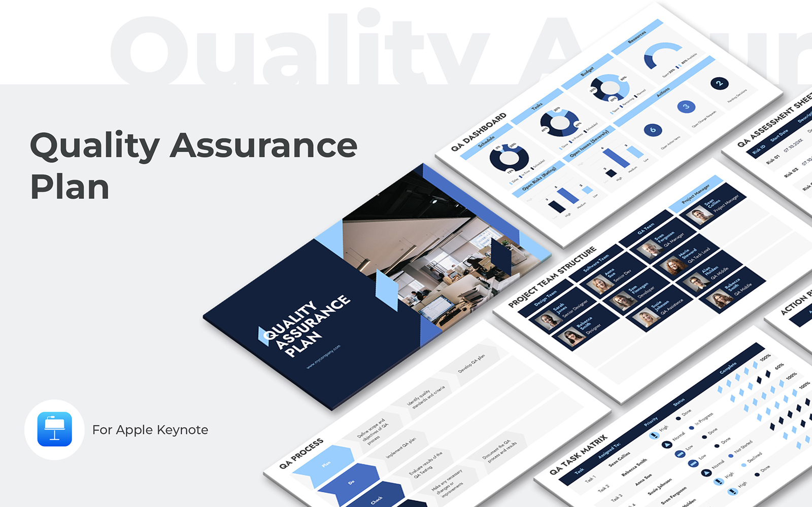 Quality Assurance Plan Keynote Presentation Template