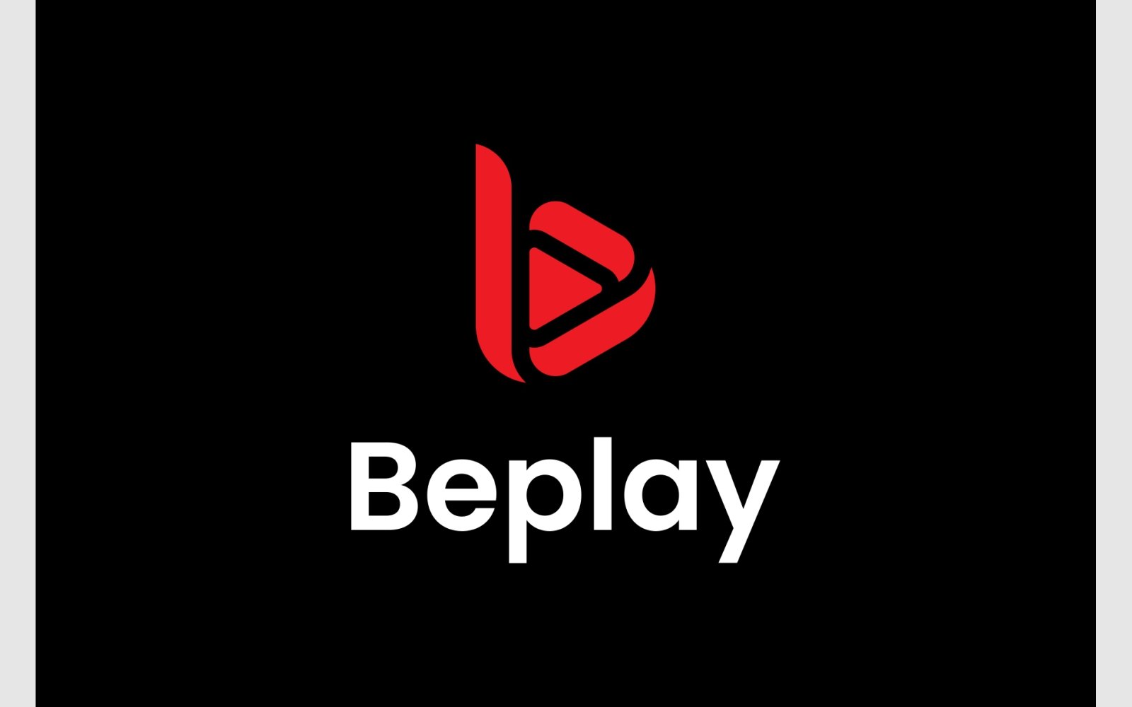 Letter B Play Button Video Media Logo