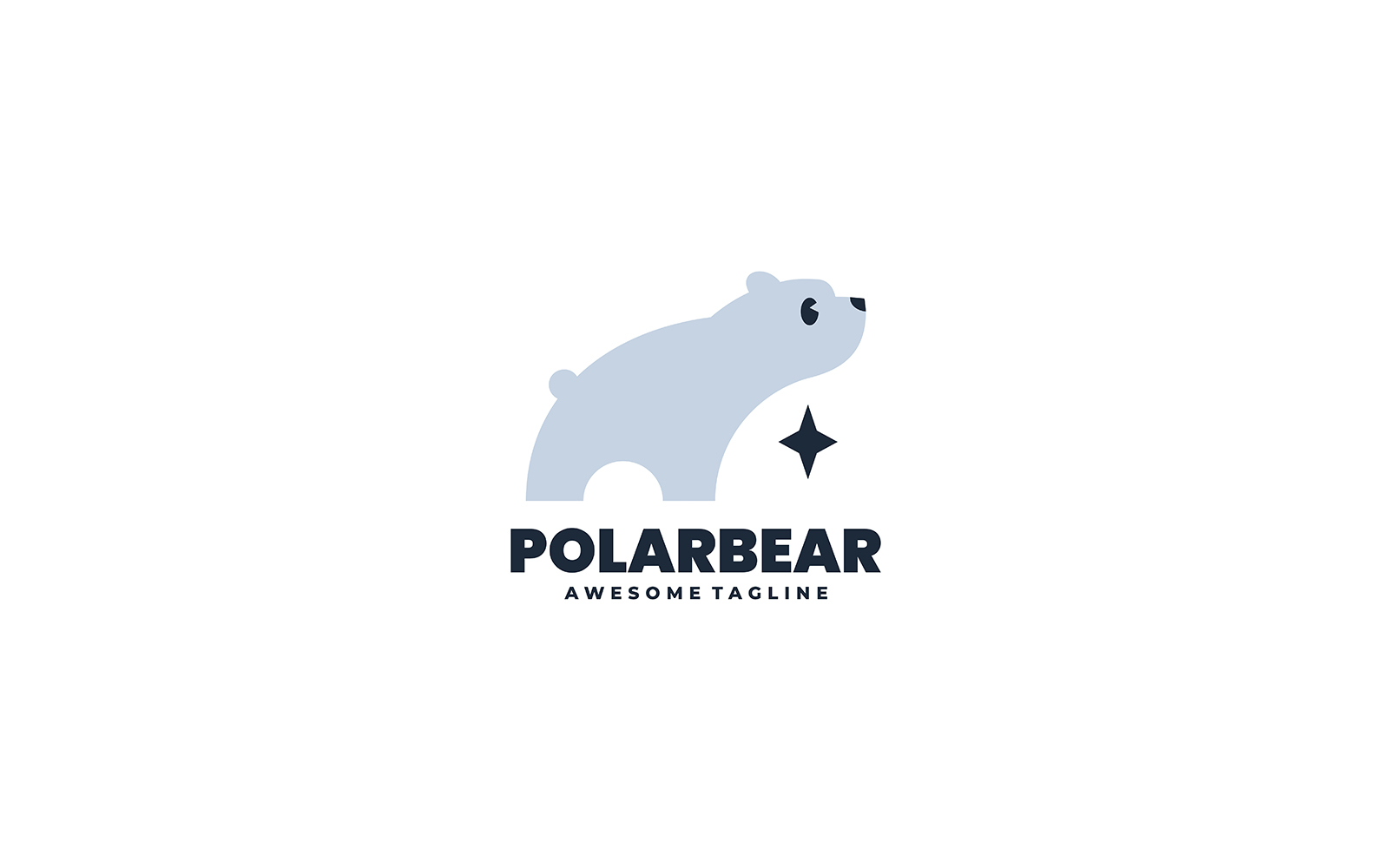 Polar Bear Silhouette Logo