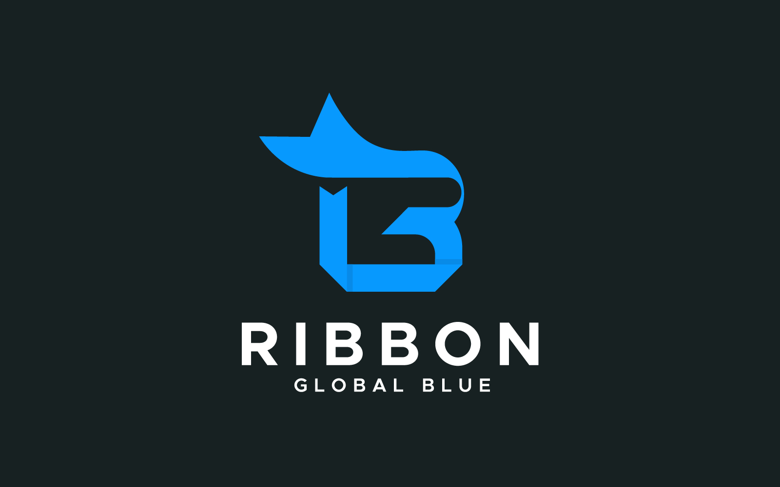R B G letter ribbon logo design template