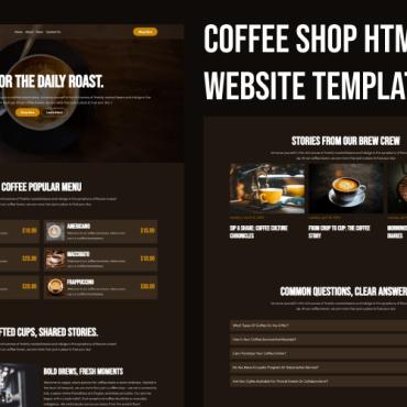 Cafe Delivery Responsive Website Templates 383030