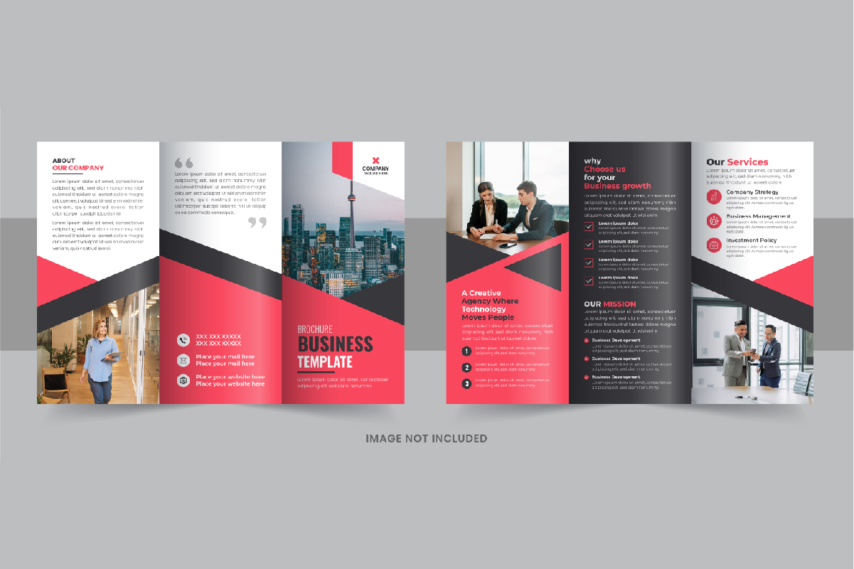 Company trifold brochure, Modern Business Trifold Brochure