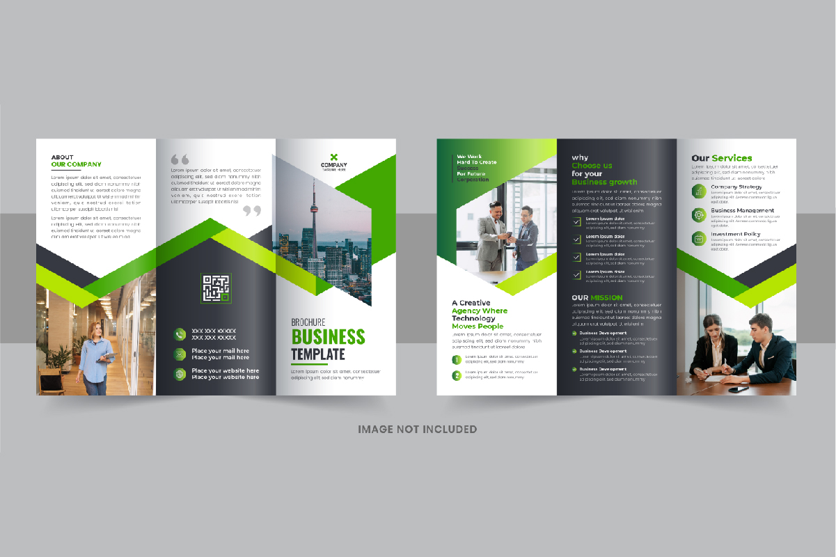 Company trifold brochure, Modern Business Trifold Brochure design