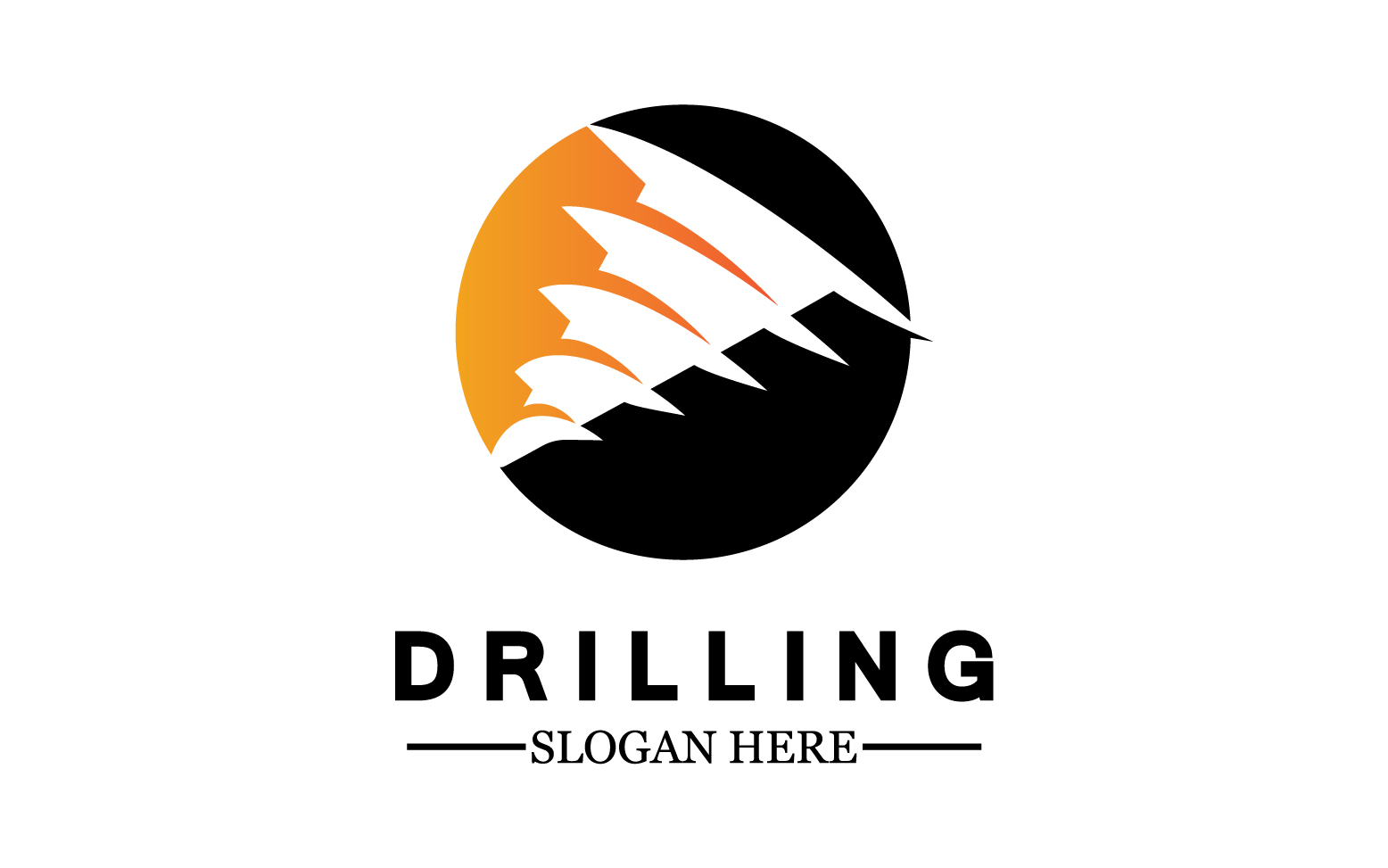 Emblem of water well drilling logo version 9
