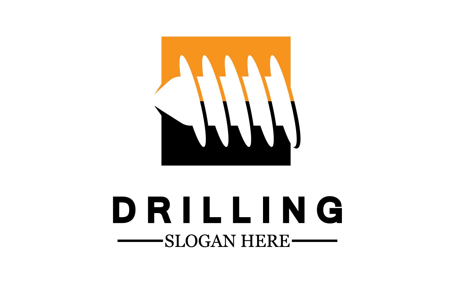 Emblem of water well drilling logo version 2