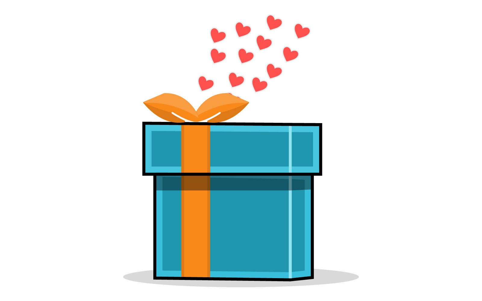 Cartoon gift box illustration