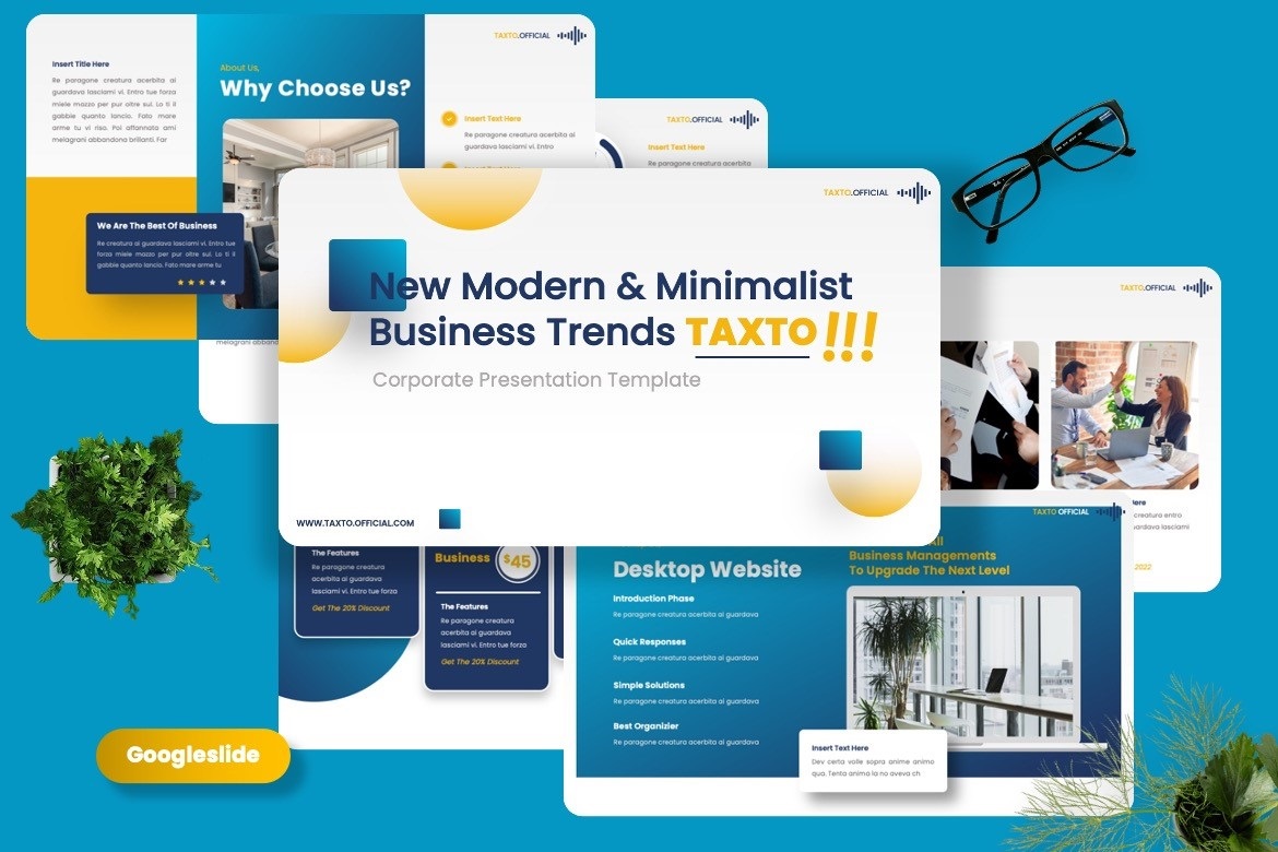 Taxto - Corporate Googleslide Template
