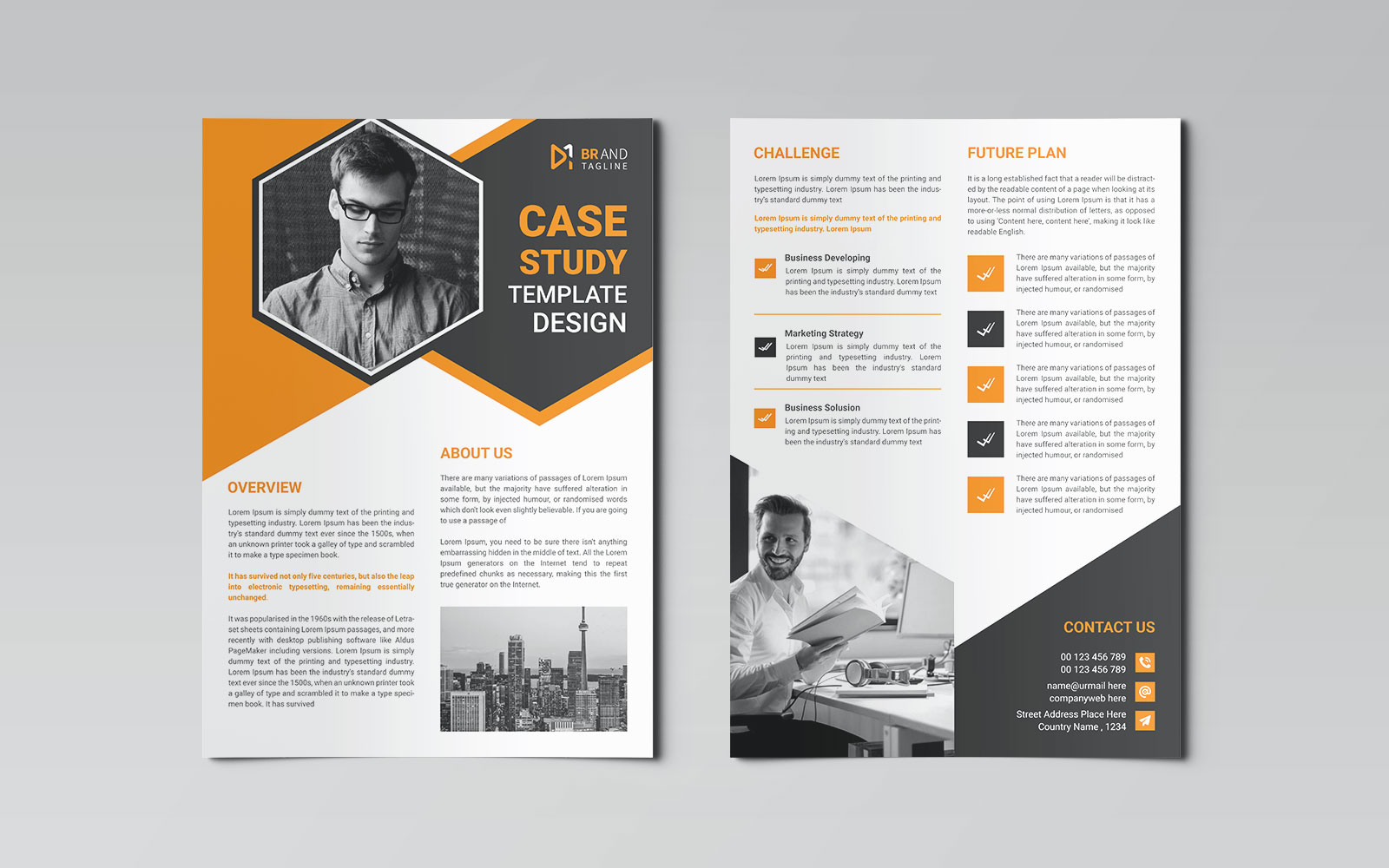 Corporate Case Study  Flyer Layout Design