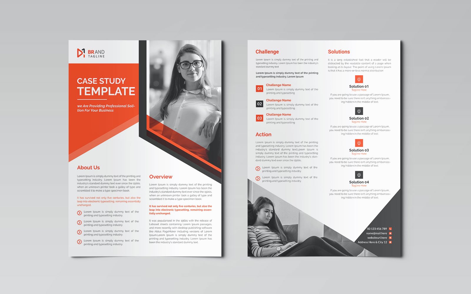 Case Study Flyer Layout Design