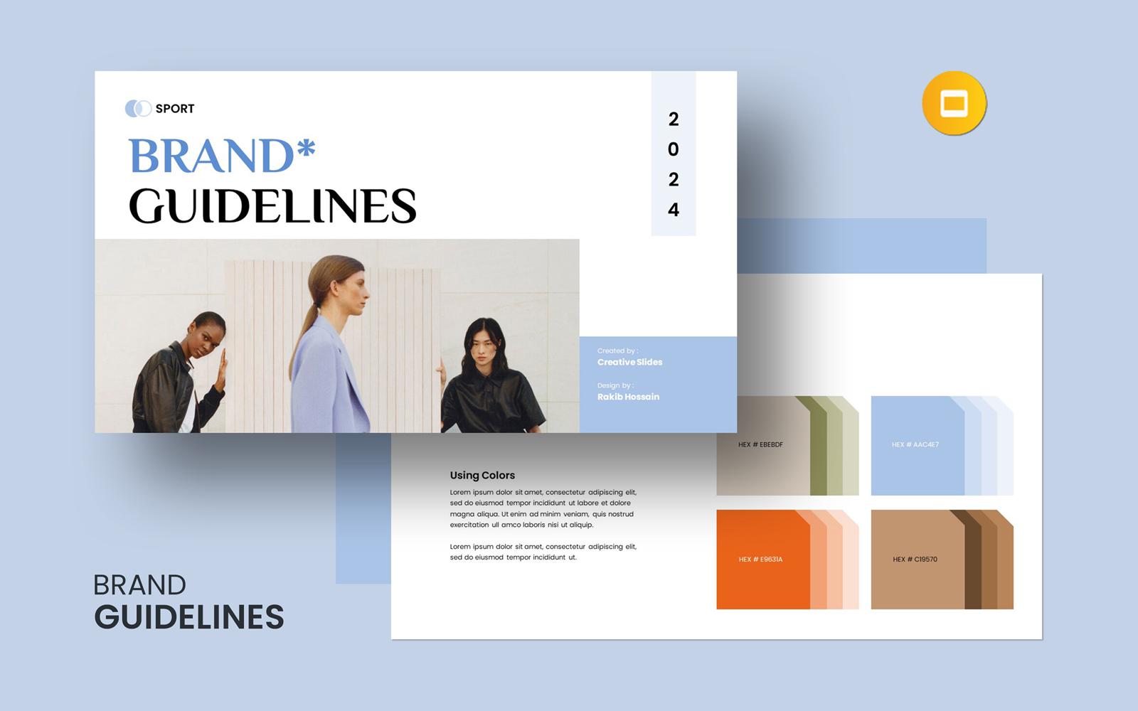 Brand Guidelines Guide Google Slides Template