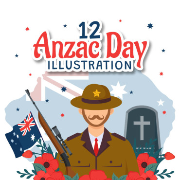 Day Anzac Illustrations Templates 383535