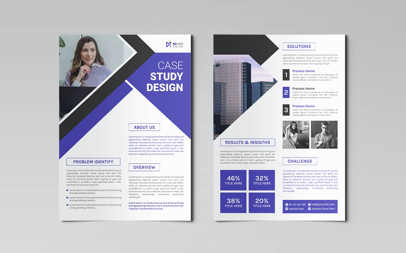 Creative and professional corporate case study template