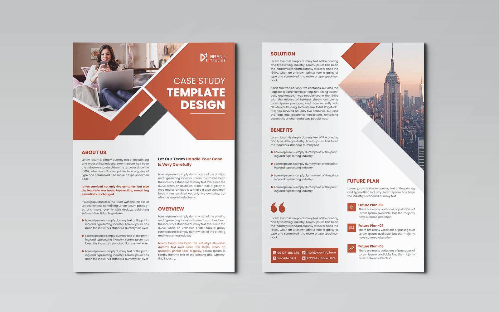 Creative and modern  case study design- template