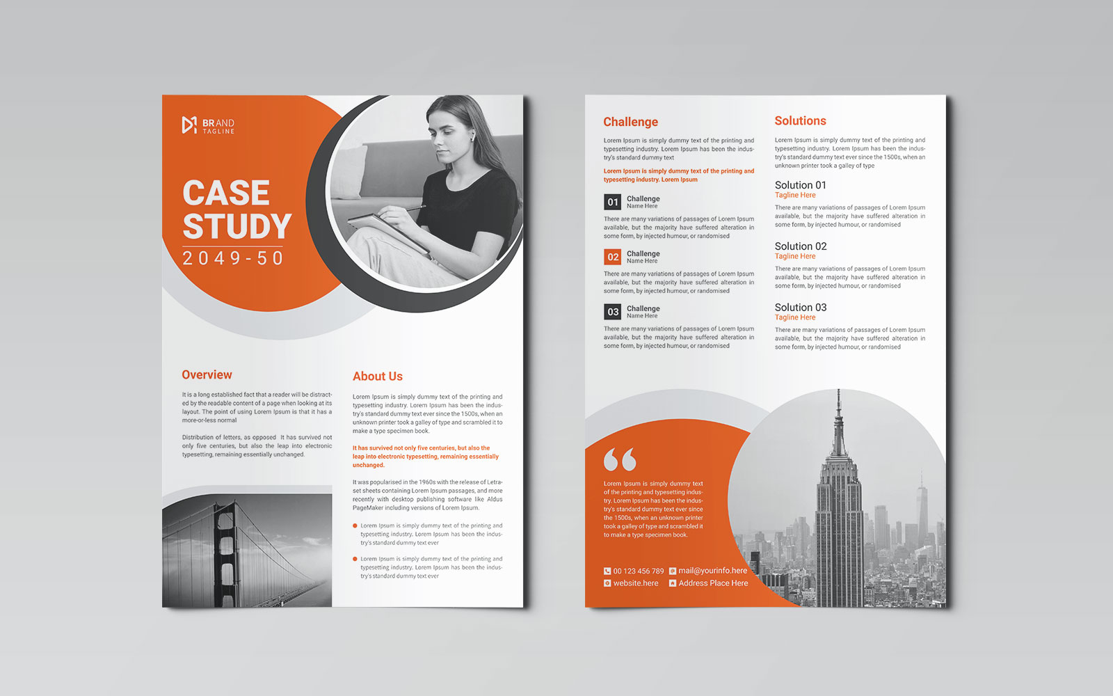 Creative and professional corporate case study flyer design