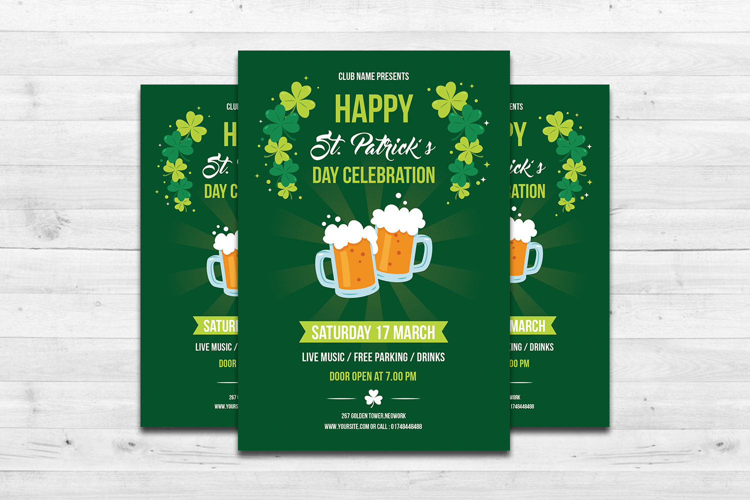 St. Patrick’s Day Flyer. MS Word and Photoshop