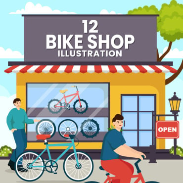 Shop Bicycle Illustrations Templates 383795
