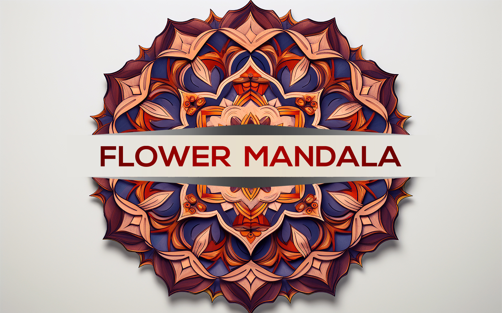Colorful vintage mandala | sign mandala design | mandala identity mockup