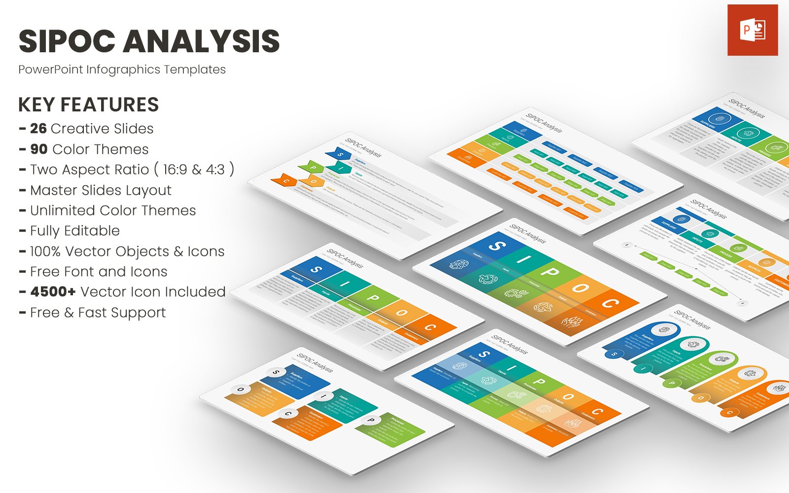 SIPOC Analysis PowerPoint Templates