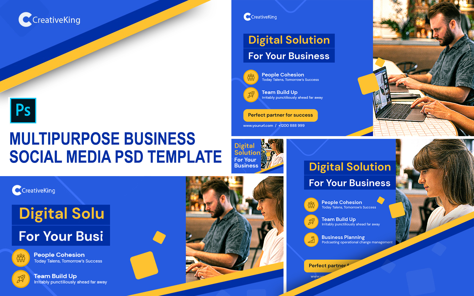 Multipurpose Business Social Media PSD Template