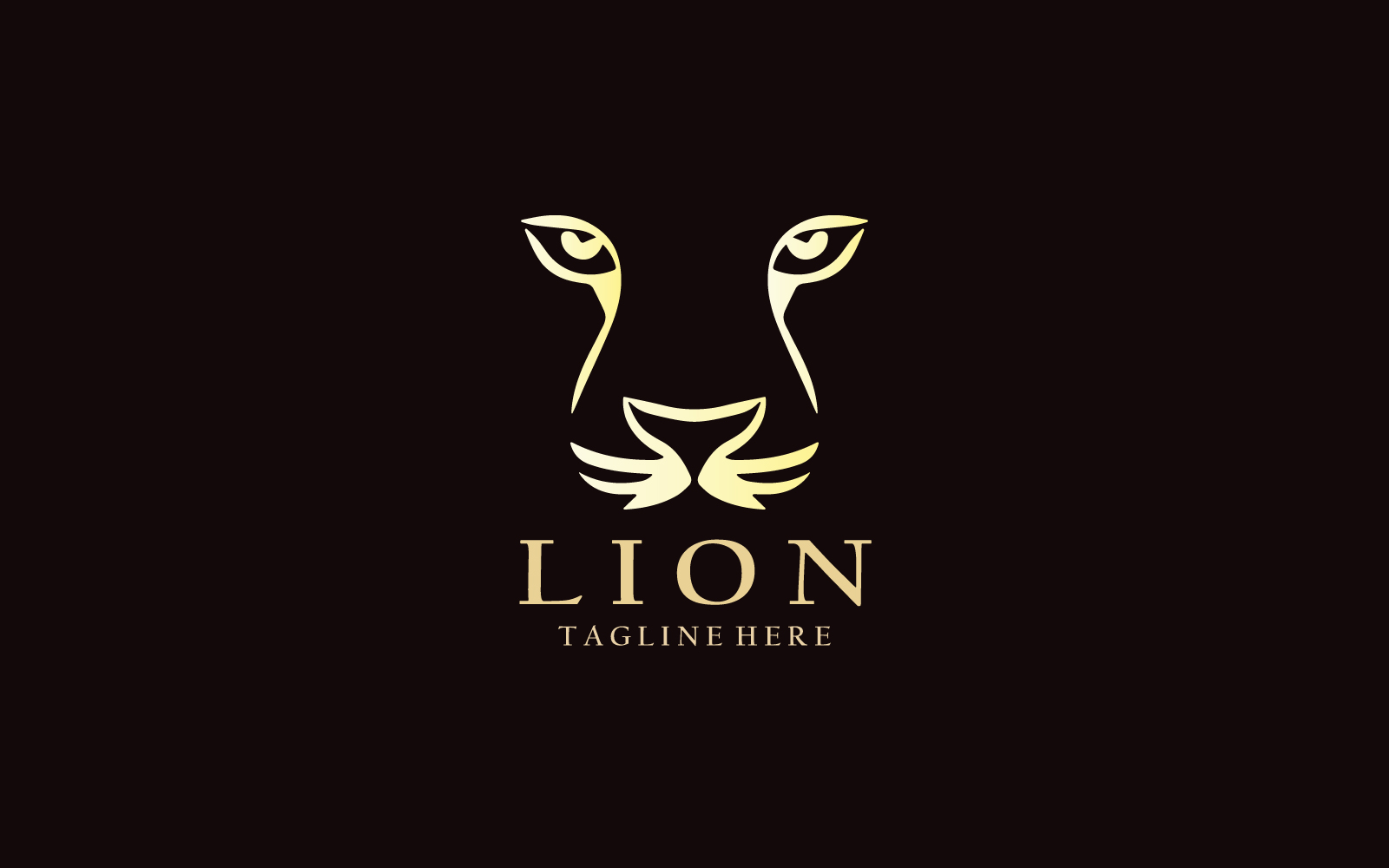 Lion Face Logo Design Template V11