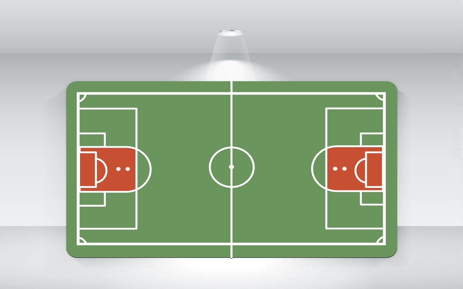 Football Court Vector Template Top View