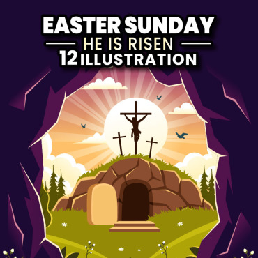 Easter Sunday Illustrations Templates 384069