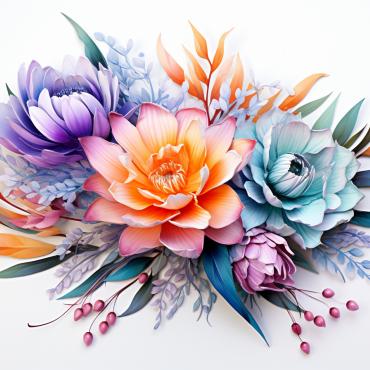 Bouquets Floral Illustrations Templates 384130