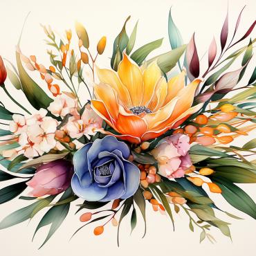 Bouquets Floral Illustrations Templates 384135