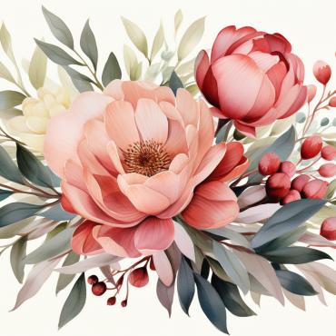 Bouquets Floral Illustrations Templates 384139