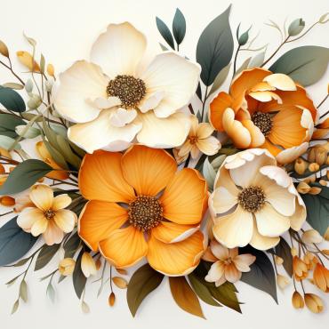 Bouquets Floral Illustrations Templates 384143