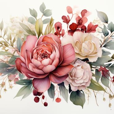Bouquets Floral Illustrations Templates 384144